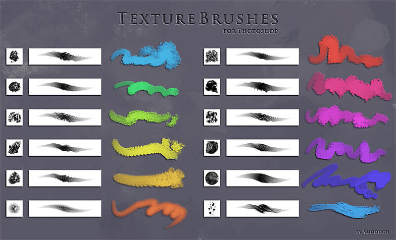 PS筆刷 - Texture Brushes 12種紋理筆刷包